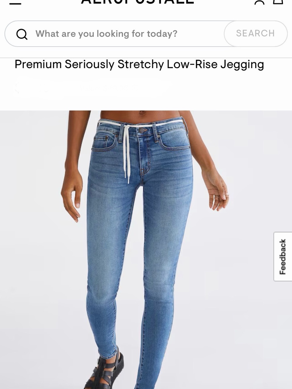 Aeropostale Light Blue Low-Rise Stretch Jeggings